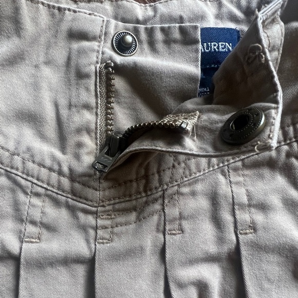 Ralph Lauren Toddler Girl Skirt Size 2T Khaki Pleated Mini Skirt 100% Cotton - Picture 5 of 6